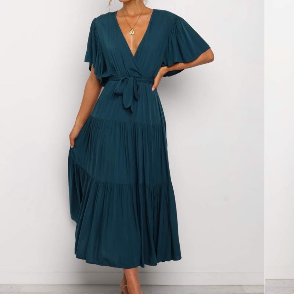 Petal and Pup-  Barker Dress in teal